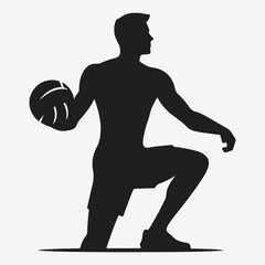 volleyball player silhouette man volleyball player silhouette