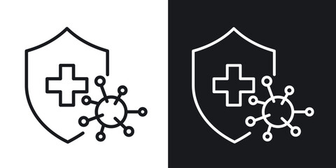 Immunity icon. Thin Linear Style Designs for web design and infographics