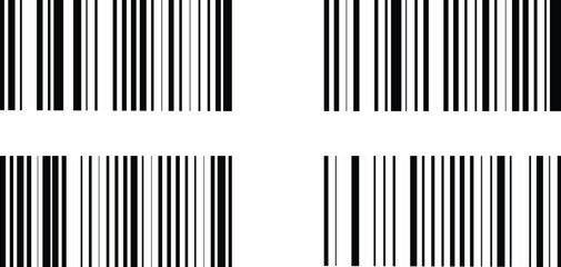 Realistic barcode icon for design.  Barcode icon. Vector illustration. Collection of barcode icon for product identification.