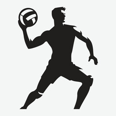 volleyball player silhouette man volleyball player silhouette