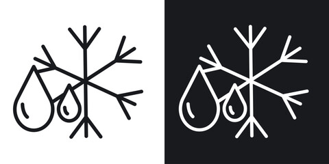 Defrost icon. Thin Linear Style Designs for web design and infographics