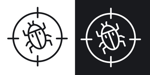 Debug icon. Thin Linear Style Designs for web design and infographics © ramsey