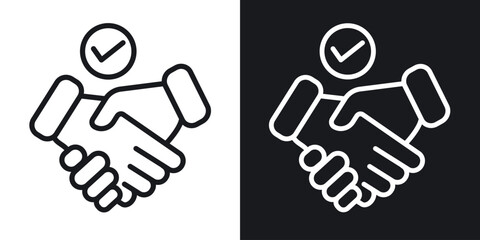 Deal icon. Thin Linear Style Designs for web design and infographics