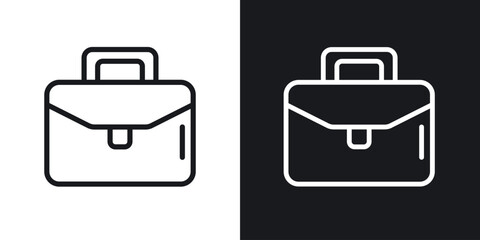Briefcase icon. Thin Linear Style Designs for web design and infographics