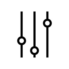Control panel icon flat line symbol 