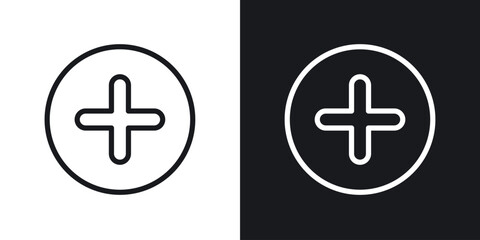 Fototapeta premium Plus icon. Thin Linear Style Designs for web design and infographics