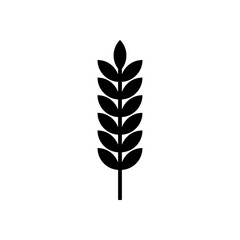 Wheat or grain icon vector logo design template
