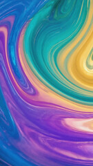 Obraz premium Swirling gradient blend like oil on water