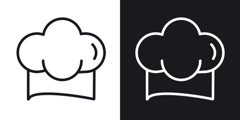 Chef hat icon. Thin Linear Style Designs for web design and infographics