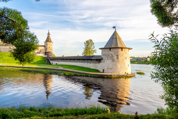 Obraz premium View of the towers of the Pskov Kremlin, Pskov, Russia