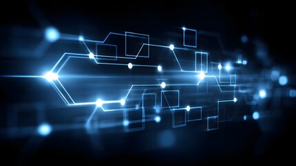 Obraz premium Abstract digital circuit design.