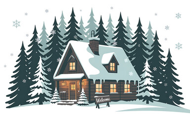 Obraz premium house in the forest