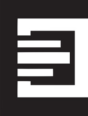 Obraz premium Abstract Blocky Letter E Logo Design