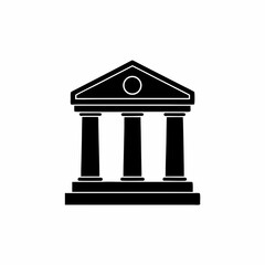 Fototapeta premium creative details Greek Temple Icon Vector Illustration