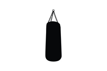 Hanging Heavy Bag Silhouette for Boxing Fitness Training