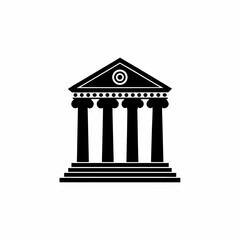 Obraz premium creative details Greek Temple Icon Vector Illustration