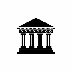 Obraz premium creative details Greek Temple Icon Vector Illustration