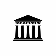 Obraz premium creative details Greek Temple Icon Vector Illustration