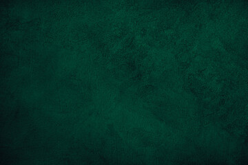 Black dark green blue emerald teal viridian texture background. Painted concrete wall surface. Grunge rough uneven plaster scratched damaged. Close-up. Design. Template. Blank. © Наталья Босяк