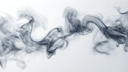 An ethereal dance of smoke unfurls a monochrome symphony of depth and texture on a clean crisp