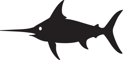 Obraz premium black shark vector illustration