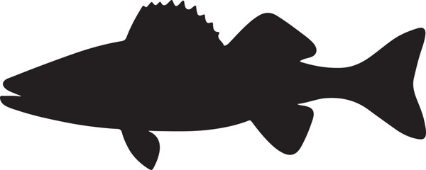 black shark vector illustration