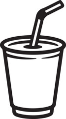 Black and white coffee cup vector illustration with steam rising. coffee and tea cup silhouette vector set