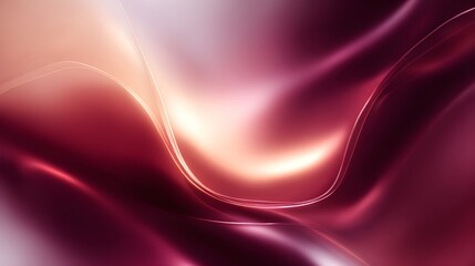 Elegant Abstract Red and Maroon Wavy Background with Glowing Light Lines and Smooth Fluid Gradients