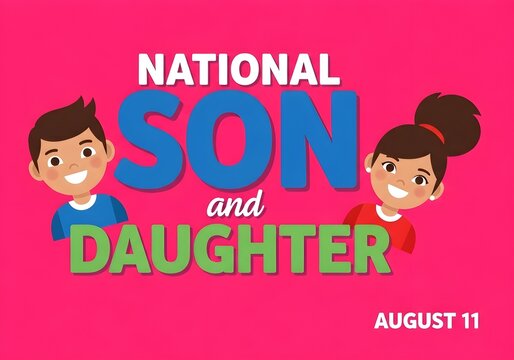Photo of national son and daughter day august 11 graphic