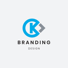 Modern creative "K" logo design