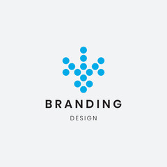 Abstract "M " alphabet letter logo icon