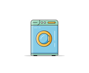 Washing machine icon. Vector illustration