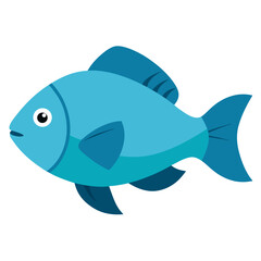 vector illustration of cartoon fish