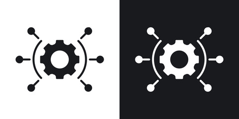 Obraz premium Function icon in black and white glyph versions