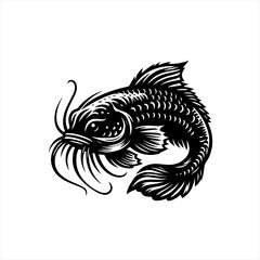 Fototapeta premium Black and White Koi Fish.