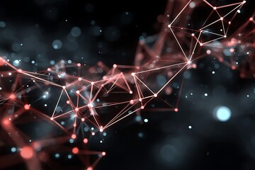 Dynamic abstract network connections pulsing with vibrant energy, representing futuristic data flow and digital innovation.