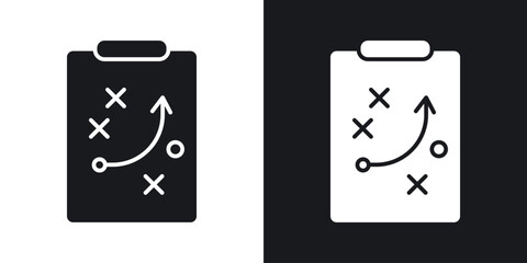 Tactics icon in black and white glyph versions