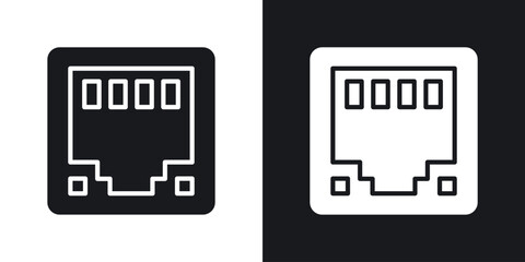 TCP icon in black and white glyph versions