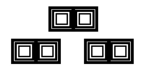 Dark squares abstract background. Realistic wall of cubes. Abstract composition of dark square tiles creating modern 3D wall texture.