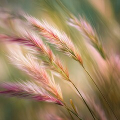 Delicate, pastel-hued grasses blowing in the breeze