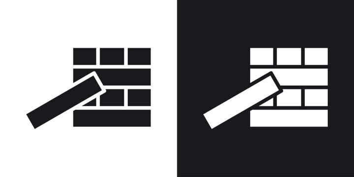 Jenga icon in black and white glyph versions