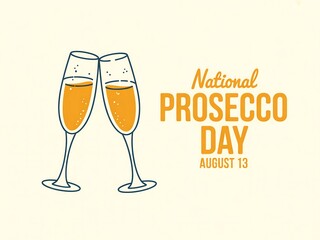 Celebrate national prosecco day with a toast of sparkling wine in flutes