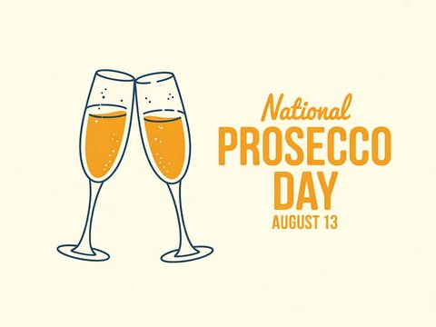 Celebrate national prosecco day with a toast of sparkling wine in flutes