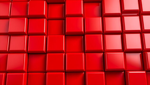 Red geometric wall
