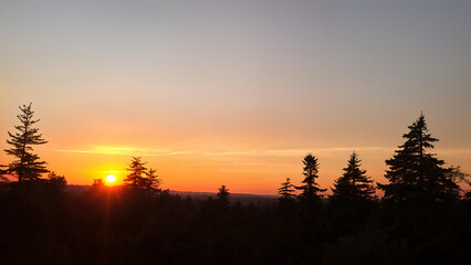 sunset in the mountains