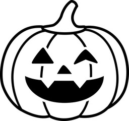 Autumn Halloween Jack-o-lantern outline.
Halloween pumpkin  with face outline isolated.
Halloween pumpkin black line vector.
Transparent background.