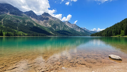 lake in the mountains