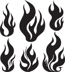Fire icon collection. Fire flame symbol. concept flame fire icon 