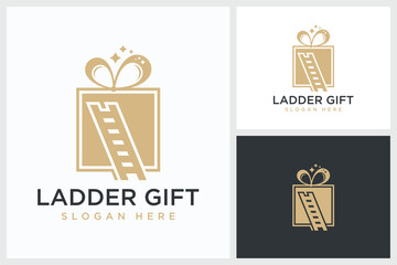 PLadder Gif Design Inspiration. Ladder Gif Symbol Logo Vector Template Design, Ladder Gif Design Logo Vector Illustration