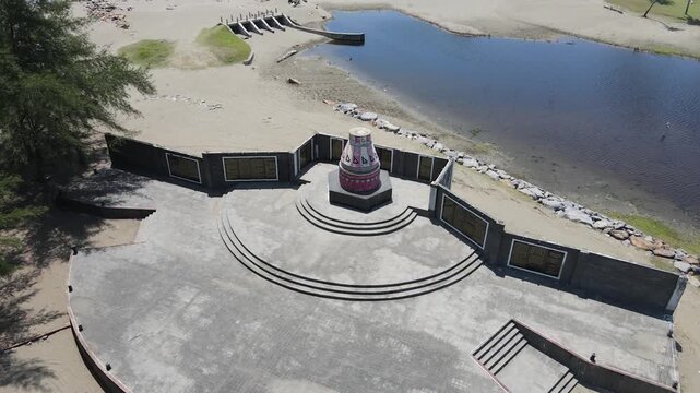 Aerial View of Teuku Umar Monument with Kupiah Meukutop in West Aceh, Indonesia